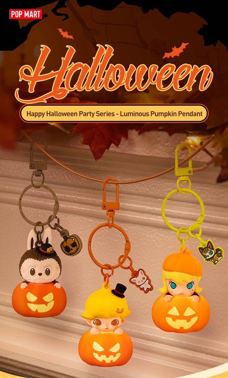 POP MART Happy Halloween Party Series - Luminous Pumpkin Pendant Molly Labubu Dimoo