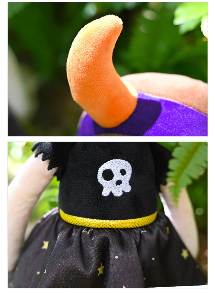 Halloween Decoration Black Magic Witch Plush Toy Soft Stuffed Dolls For Kids Girls Boneca Metoo Original