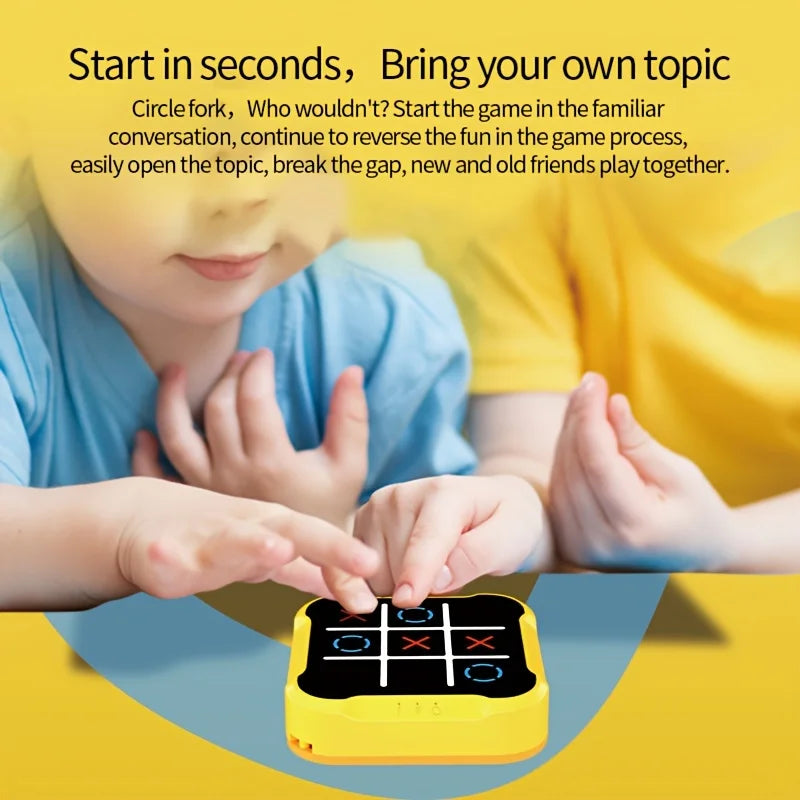 Portable Tic Tac Toe Game Console Handheld Electronic Puzzle For All Ages Travel Toys With Memory Training Montessori Kids Gifts