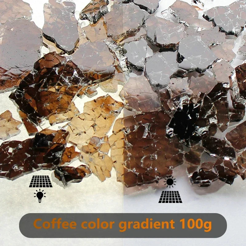 Colorful Ice Crack Fragments Crystal Mosaic DIY Creative Handmade Mosaic Art Colored Tempered Glass Transparent Particles 100g