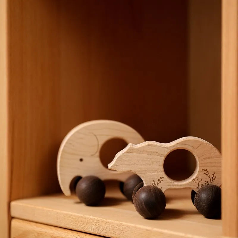 Wooden Cars Toys Maple Diy Crafts for Students Home Activities Montessori Grasping Teething Toy Newborn Birthday Gift Wood Block