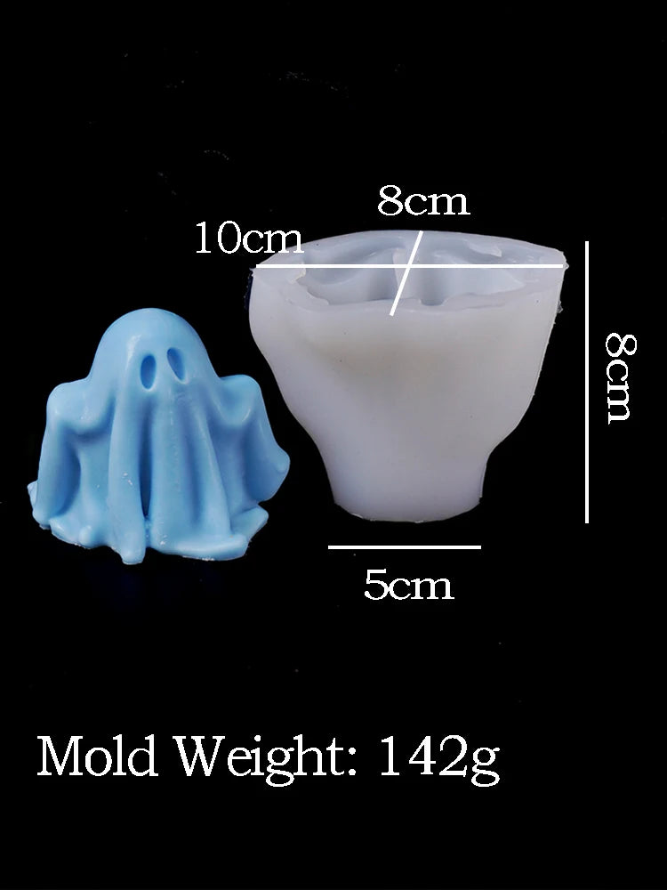 Halloween Ghost Silicone Candle Mold DIY Multi Style Ghost Festival Party Scented Candles Soap Molds Plaster Resin Baking Mould