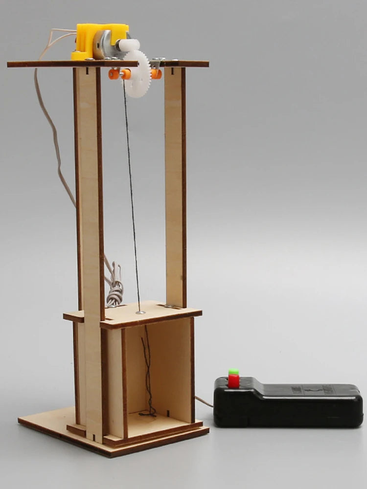 Kids Science Toys DIY STEM Technological Physics Learning Kit Funny Elevator Model Blocks Teaching Aids Educational Toys