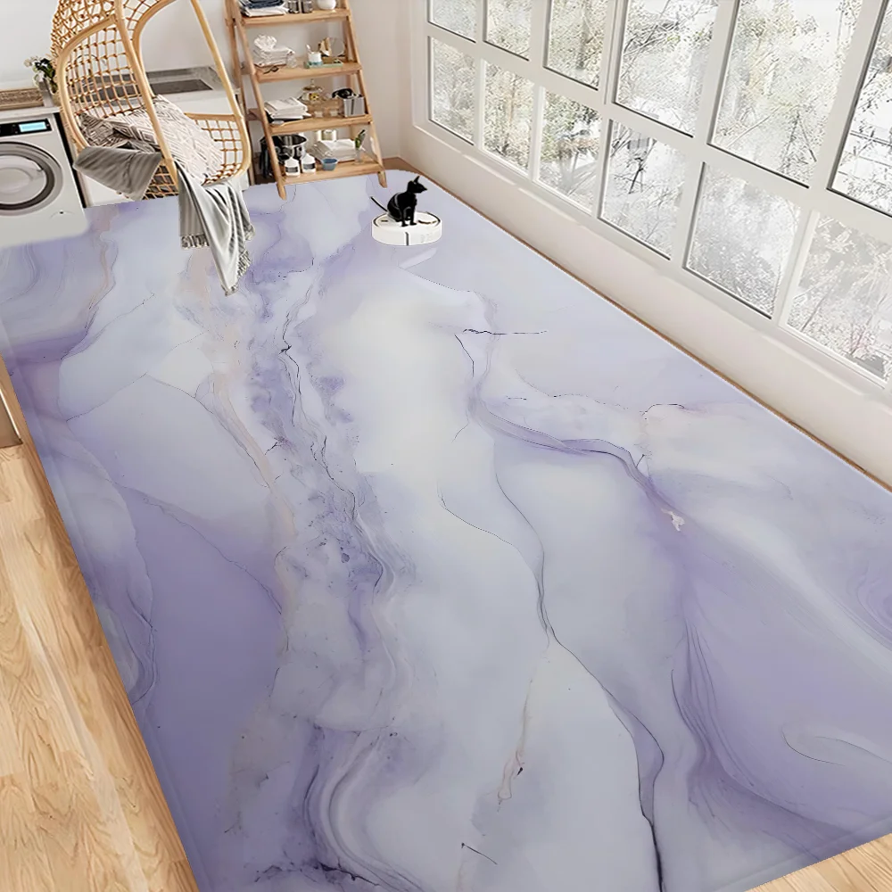 Marbling Floor Mat INS Style Soft Bedroom Floor House Laundry Room Mat Anti-skid Bedside Area Rugs