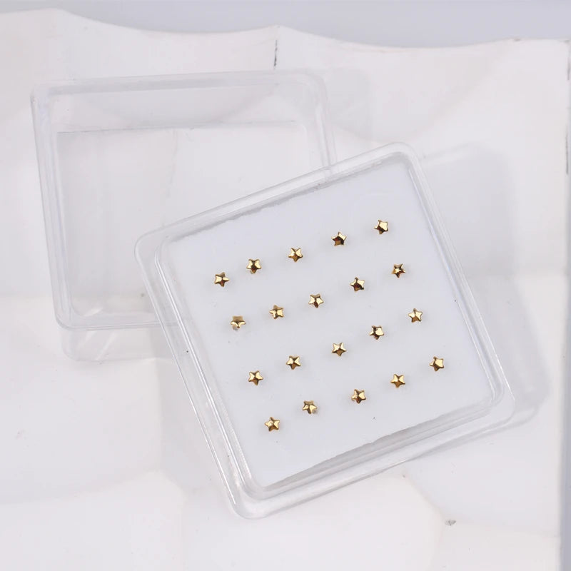 Karnoz 20Pcs/Pack Nose Stud Dragonfly Design Women Girls Nose Piercing Jewelry Piercing Nostril Piercing Jewelry Body Piercing