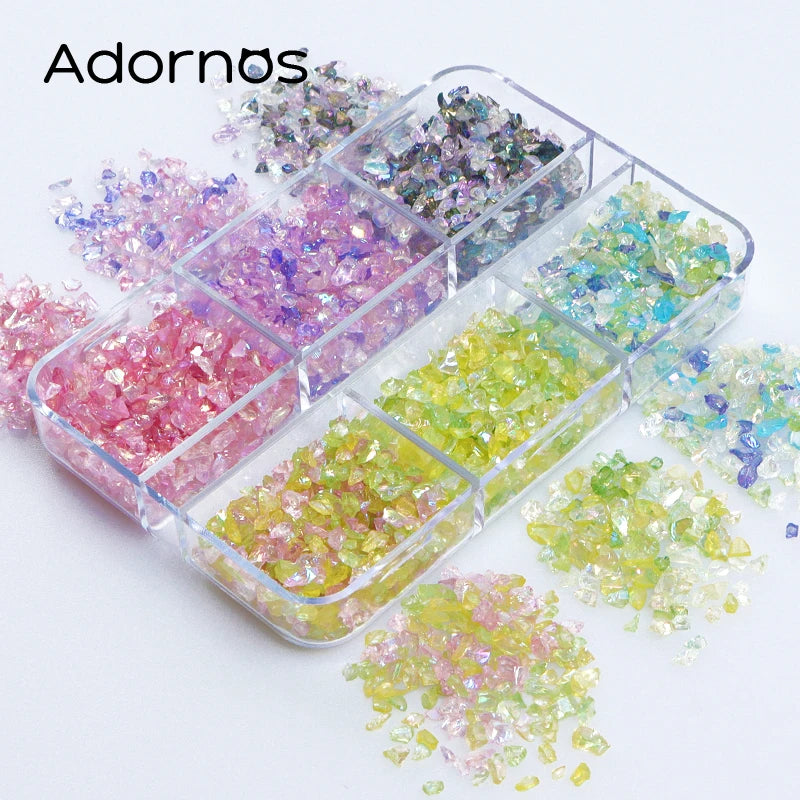 Irregular Crystal Broken Glass Stones Colorful 3D Epoxy Resin Mold Filling Crushed Stones Handmade DIY Resin Jewelry Accessories