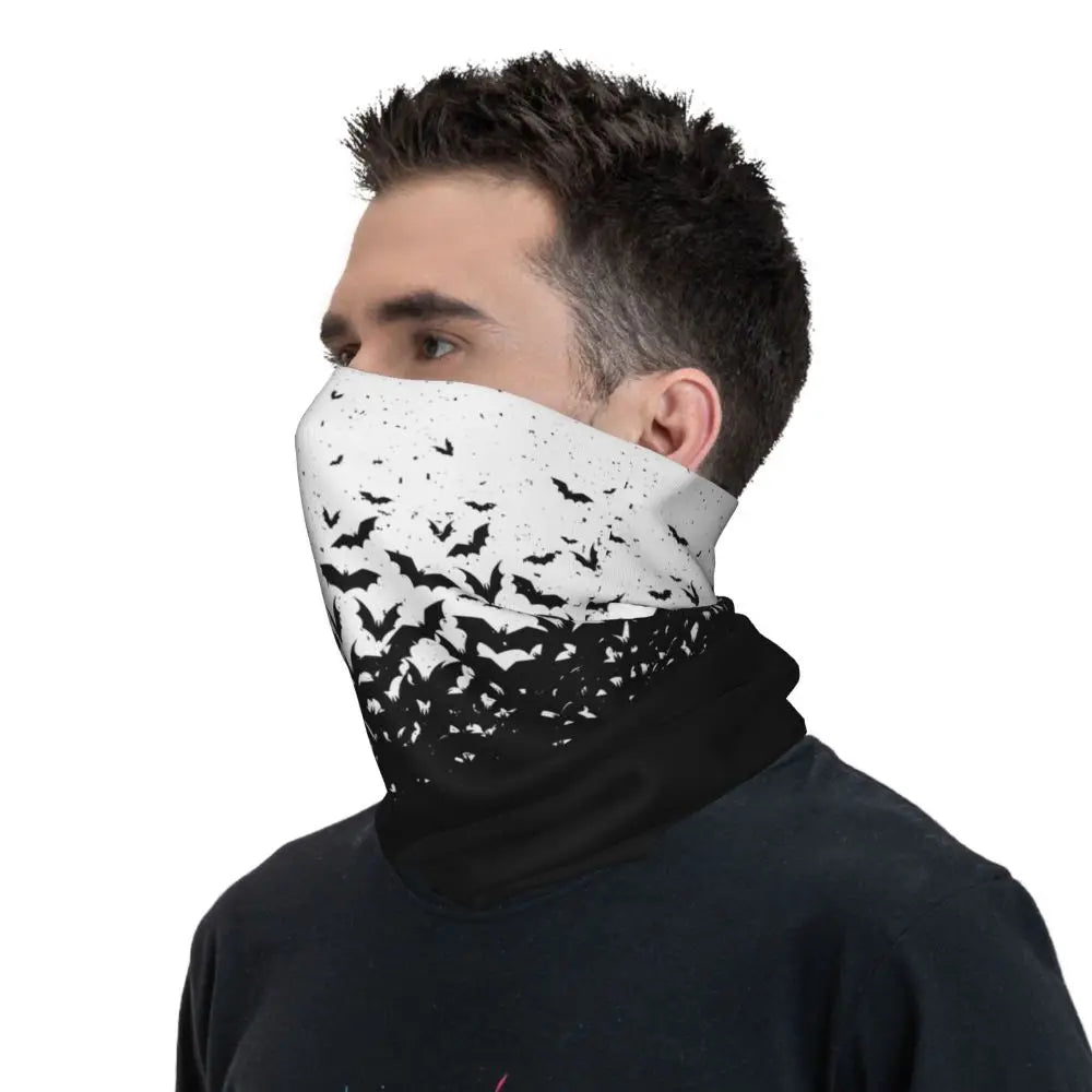 Custom Halloween Vampire Bats Winter Headband Neck Warmer Women Men Hiking Running Tube Scarf Face Bandana Gaiter