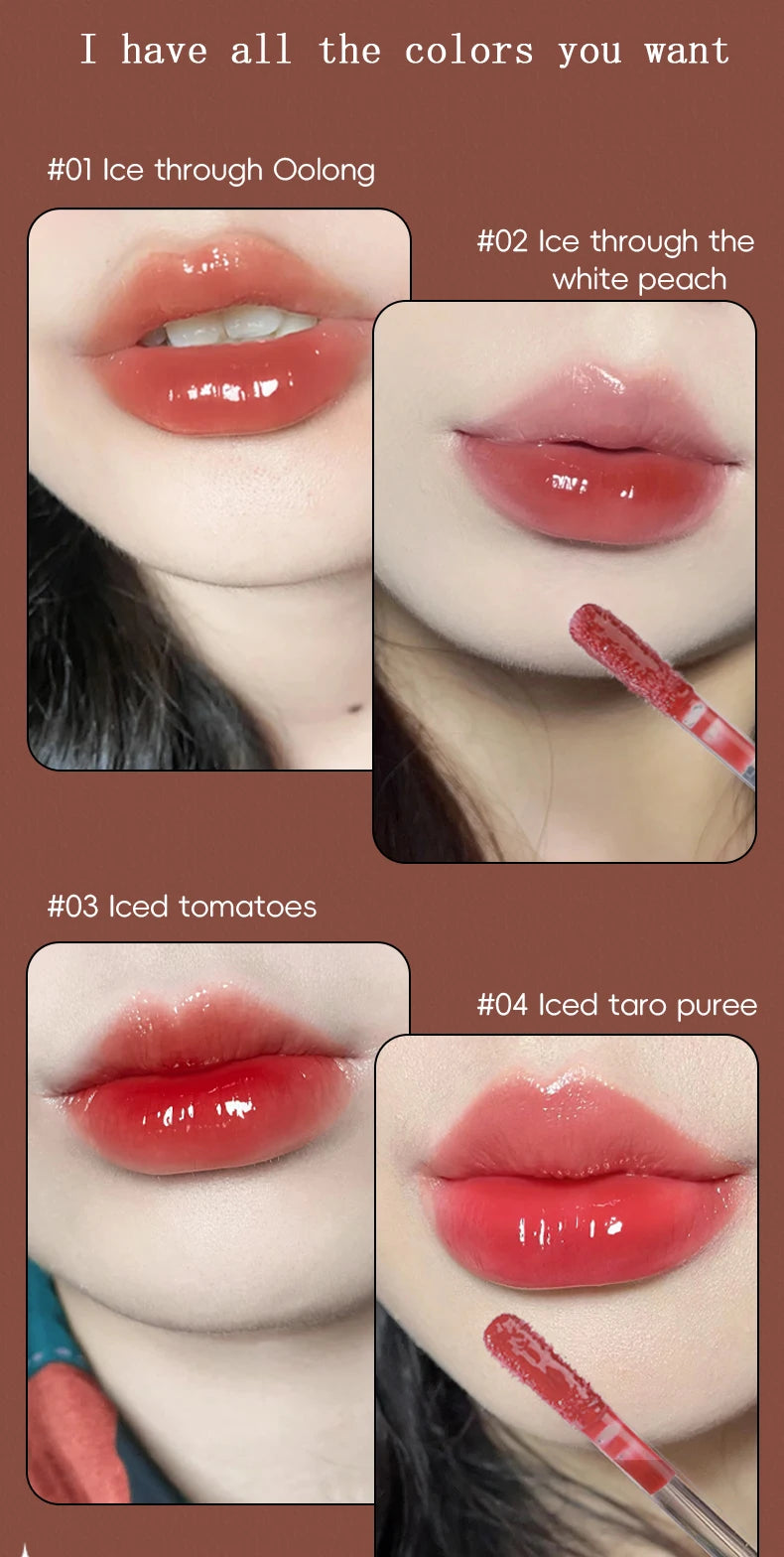 Lip Gloss Long-lasting Moisturizing Easy Halo-dyeing Waterproof Mirror Water Glass Lip Gloss Transparent Color Cosmetics