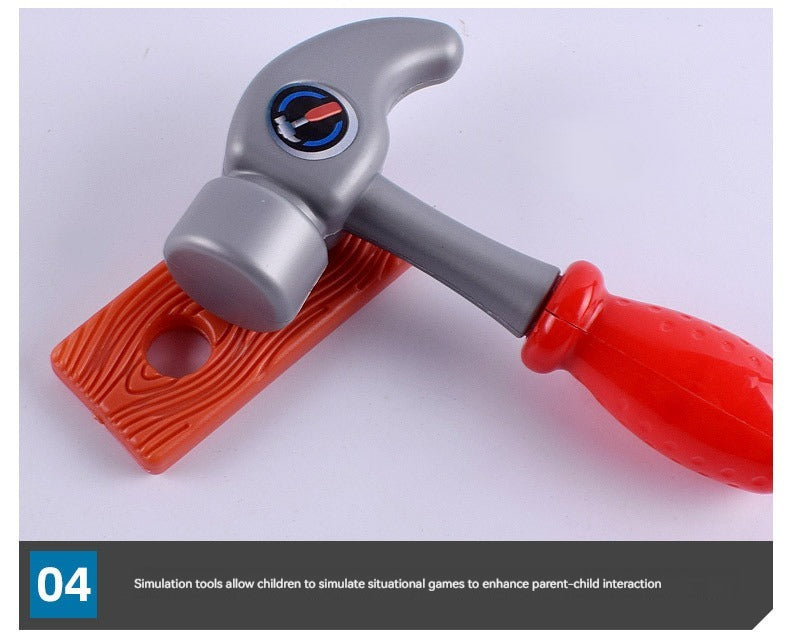 Children's Repair Tool Set Diy Pretend Play Toy for Boys Maintenance Tools Kit Safe Plastic Simulation Screwdriver Hammer Gifts