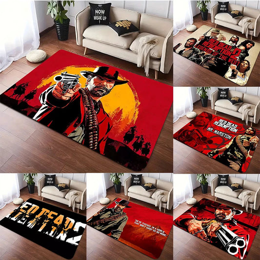 Red Dead Redemption Print Rugs Anti-slip Area Rug for Living Room Carpet Bedroom Sofa Doormat Floor Carpet Decor Mat
