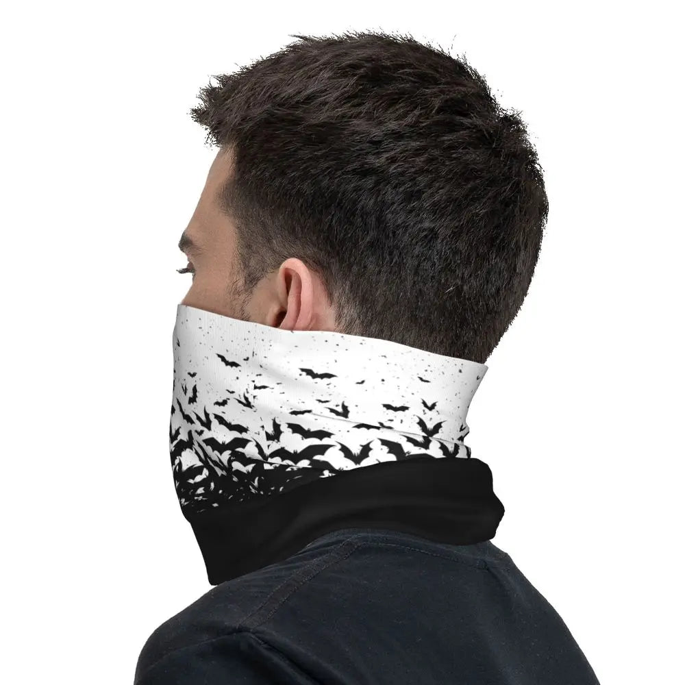 Custom Halloween Vampire Bats Winter Headband Neck Warmer Women Men Hiking Running Tube Scarf Face Bandana Gaiter
