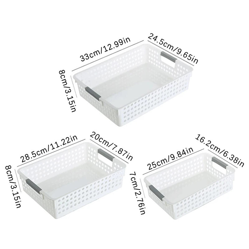 Household Hollow Out Storage Basket For Miscellaneous Toys And Cosmetics Desktop Minimalist Plastic Storage Basket