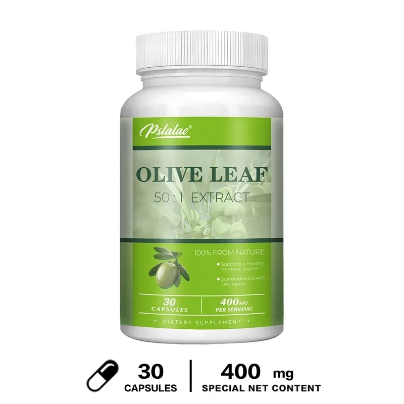 Olive Leaf Extracts Capsules - 40% Oleuropein - Supports Cardiovascular Health, Immune Health, Antioxidant