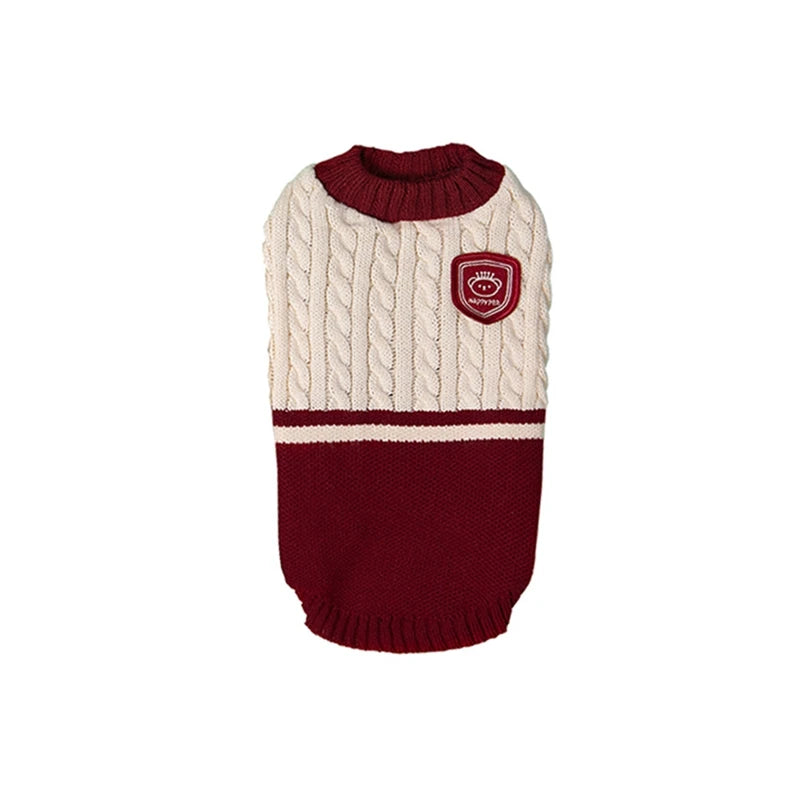 Small Dog Sweaters Knitwear Pullover Warm Pet Sweater Warm Soft Pet Holiday Clothes for Fall Winter Christmas Halloween Party