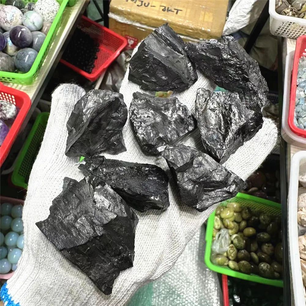 Natural Raw Elite Shungite Quartz Stones Rough Rock Crystals Metaphysical Reiki Healing Size Energy Healing Stone
