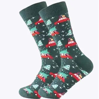 Men Women Socks Lover Christmas Halloween Celebrate Santa Elk Gift Party Biscuits Snow Happy Funny Tide Cotton Socks EU38-46