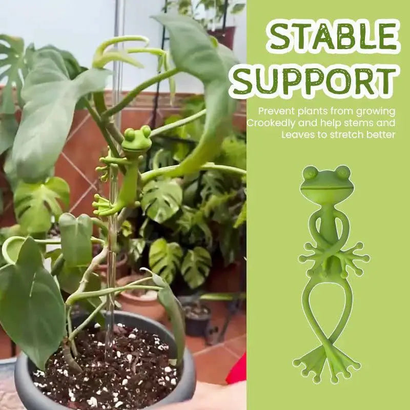1/3/5 Pcs Frog Plant Stand Plant Tie Cute Flower Pot Hugger Plant