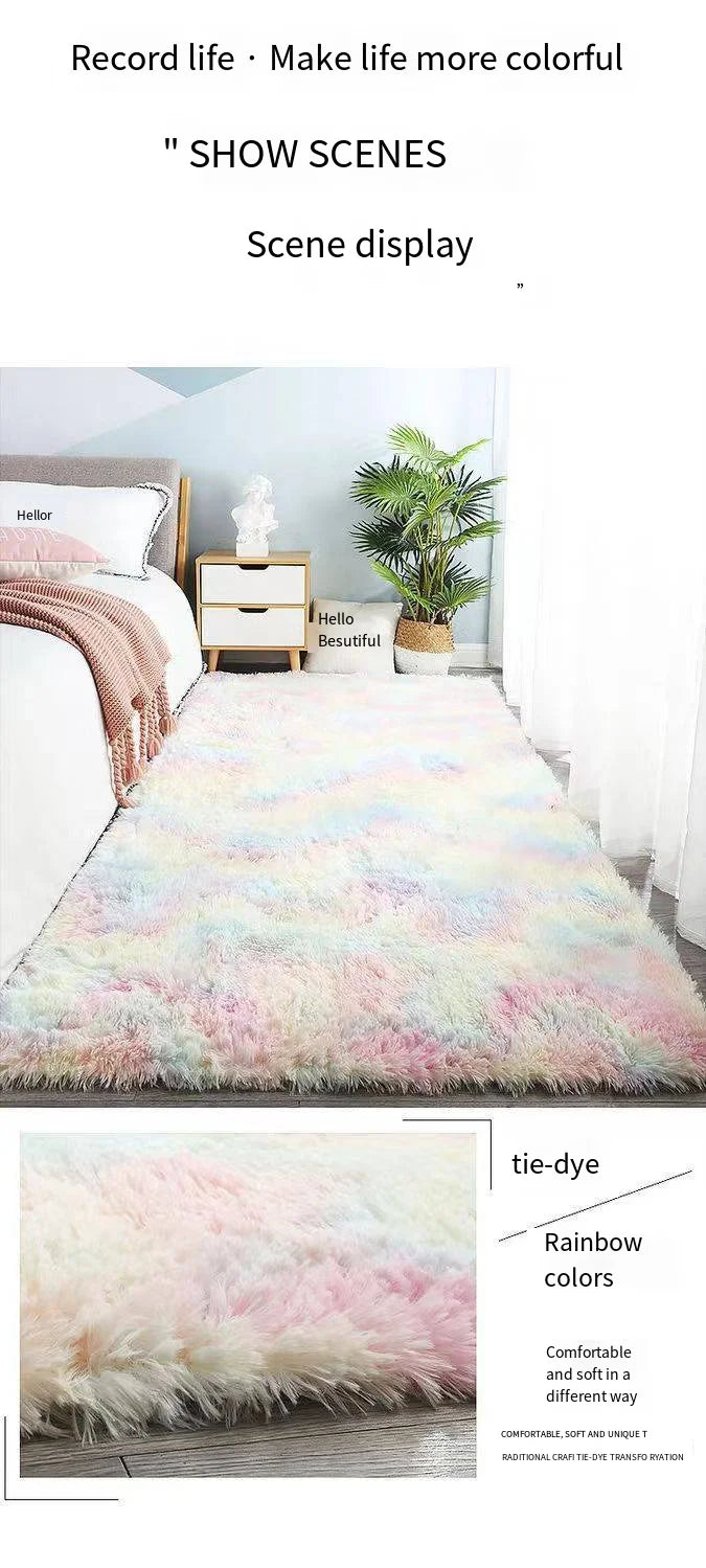 VIKAMA Fluffy Rugs Shaggy Bedroom Area Rugs Shaggy Non-Slip Rugs, Machine Washable Soft Shaggy Rugs Modern Soft Plush Rugs