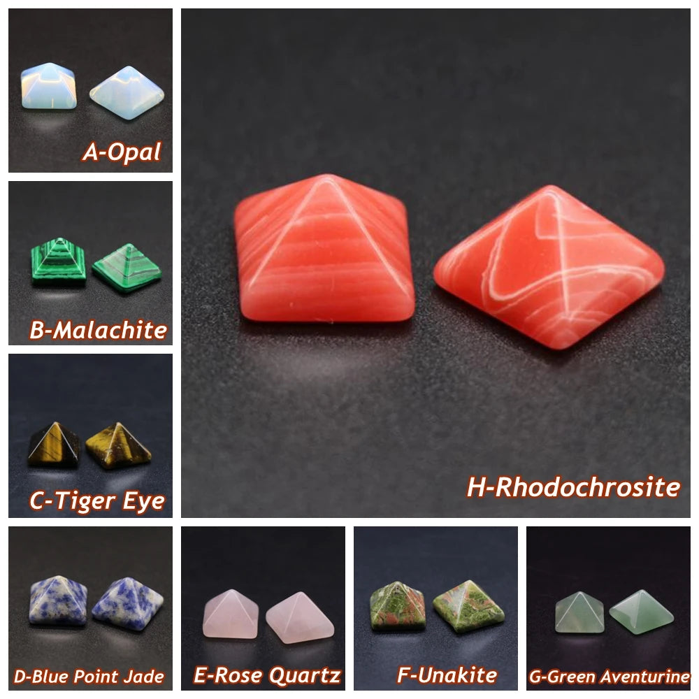 Pyramid Gemstone Natural Stone Crystal Quartz Healing Crystal Home Office Decor Crafts Polished Healing Stone Gift