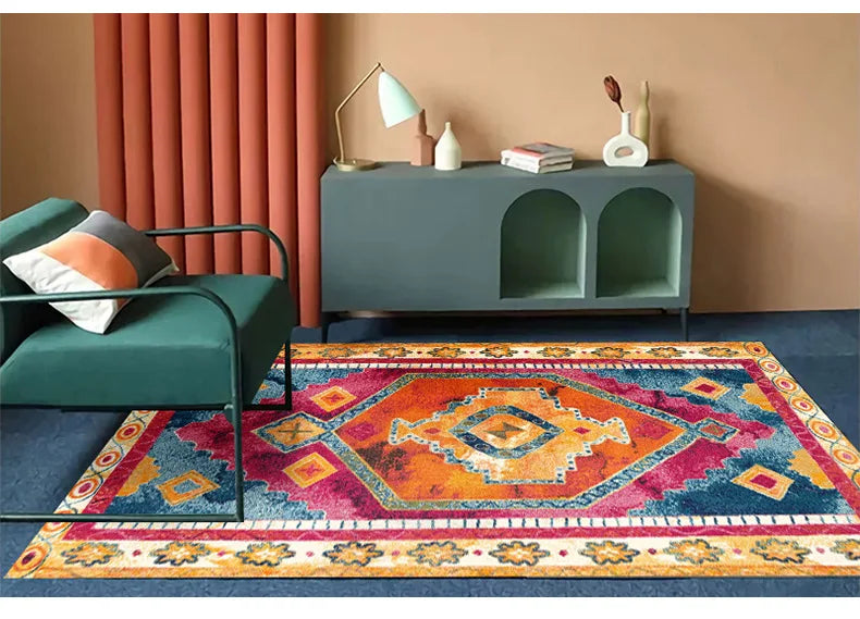 Bohemia Living room rugs Ethnic Style Bedroom Rug Large Area Rugs Non-slip Porch Mat Decoration home coffee tables floor mats