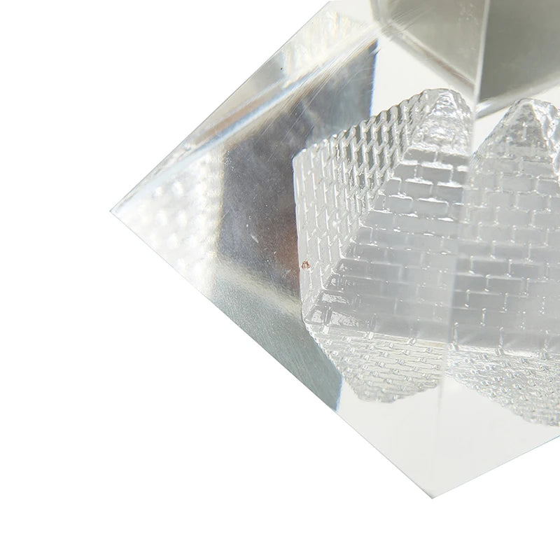 Energy Healing Hollow Crystal Glass Egypt Pyramid Fengshui Figurines Chakra Healing Miniature Home Decoration Accessories