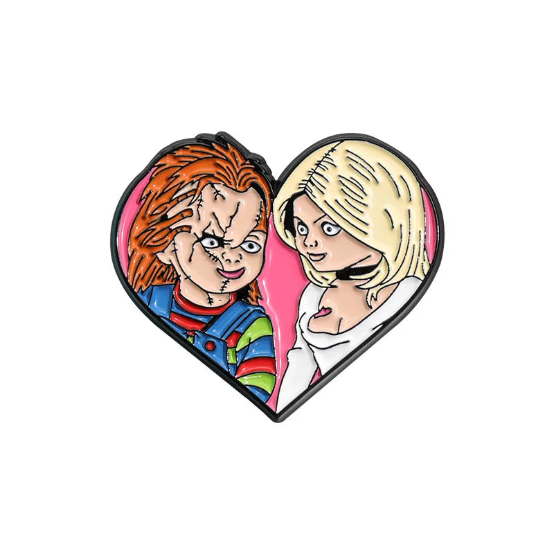 Anime Heart Rose Enamel Pins You Are Dreamy Cartoon Horror Mask Coffin Spider Lapel Badges Halloween Backpack Jewelry Gifts