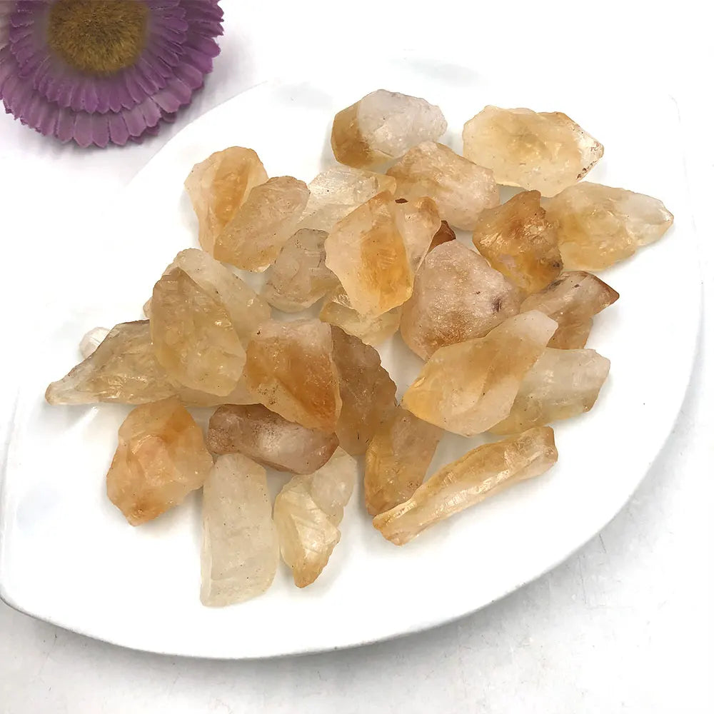 MagicCrystals 1pc Citrine Natural Stone Raw Crystals and Stones Healing Rock Minerales Crystal Home Decorations Room Decor Gift