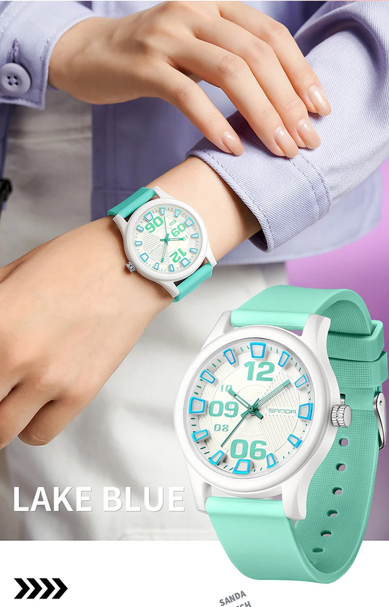 Fashion women's watches, simple casual Soft silicone strap lady watches waterproof, nurse watches for woman, ladies wristwatch