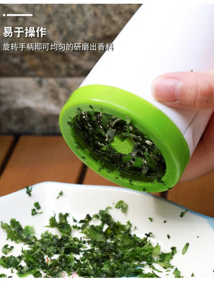 Herb Grinder Spice Seasoning Grinder Multifunctional Kitchen Utensils Vegetable Leaf Cilantro Chopper For Pasta Herb Mills