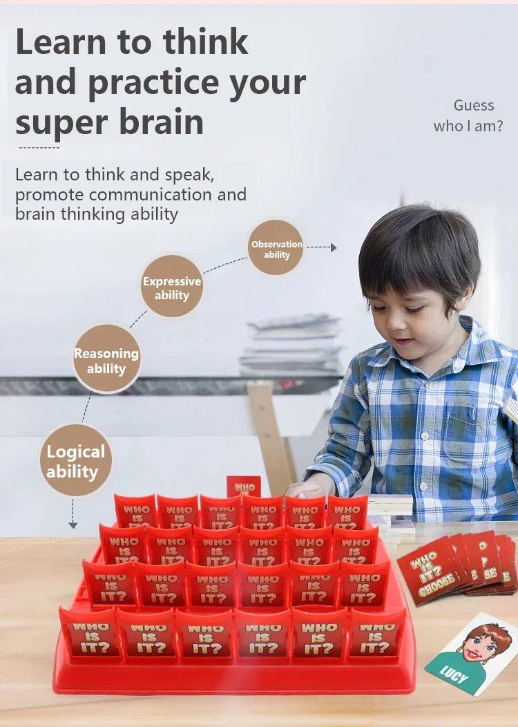 Guess Who I Am Board Game Toy Parent-child Friend Interaction Game Children's Logical Reasoning Puzzle Toys for Boy Girl Gifts