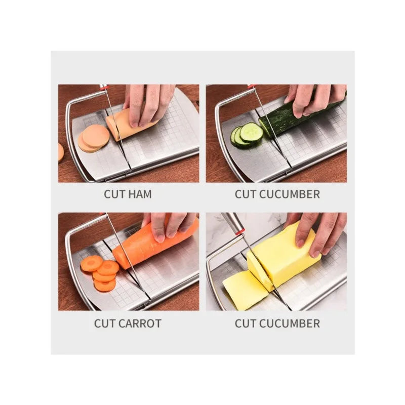 Household Cheese Cutting Machine, Ham Cheese Slicer, Cheese Cutter With Scale Cutting Knife Kitchen Tool