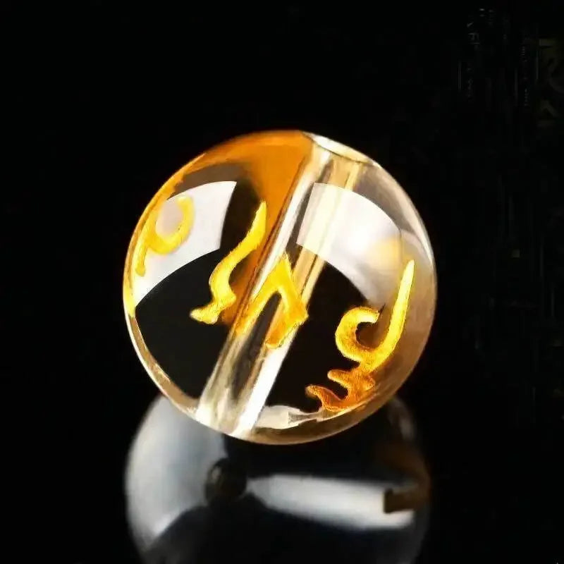 White Crystal Six Word Proverbs DIY Bracelet Accessories