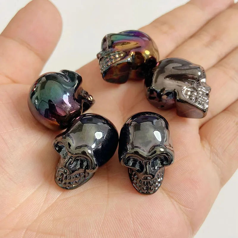 Crystal Skull Glass Carving Jewelry Quartz For Home Decoration Healing Crystals Skull Ornament Reiki Witchcraft Gifts Figurine