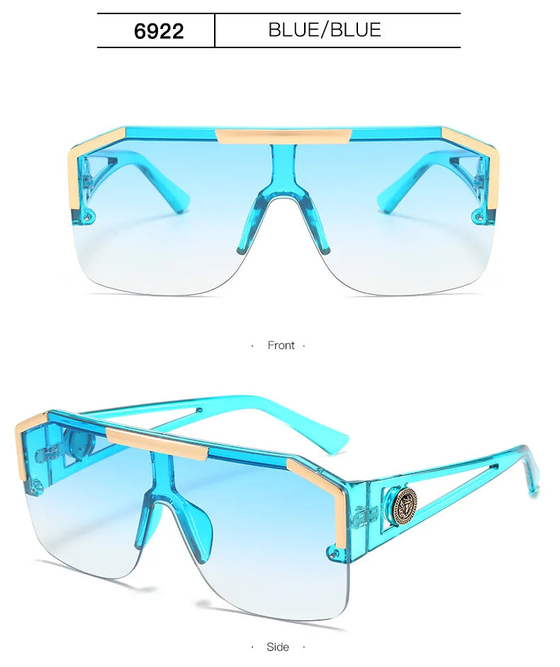 1/2PCS Men And Women Oversized Square Fashion Sunglasses Sports Driving Glasses Gradient Colored Sunglasses Uv400 2023