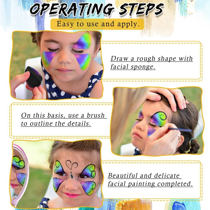 Face Paint Sponges Face Painting Black Sponges High Density For Art Work And Body Paint