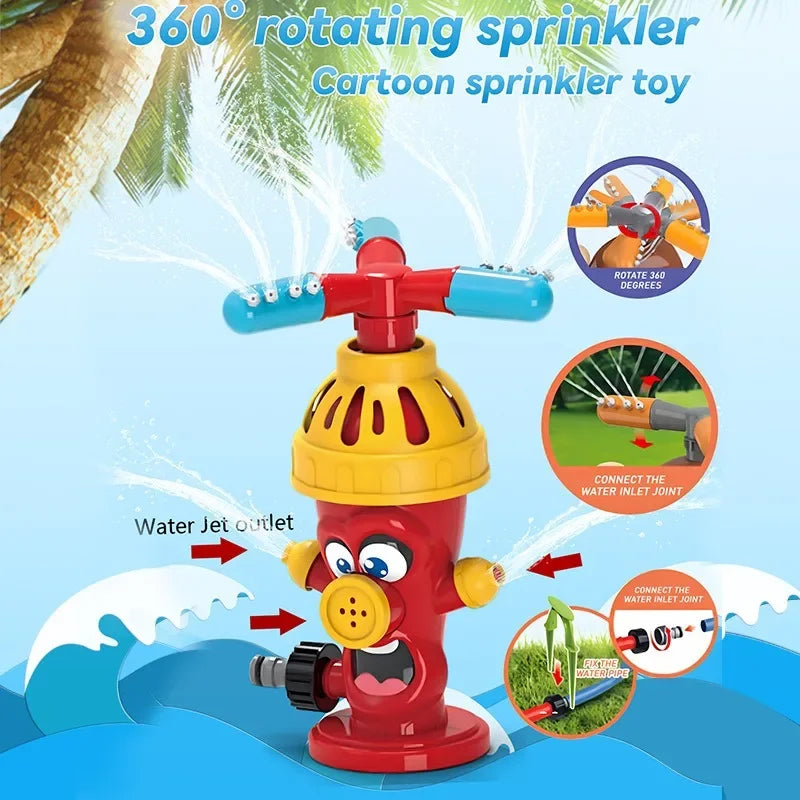 Bathroom Interesting Water Play Toys Cartoon Cute Cactus Outdoors Lawn Garden Water Sprinkler Children Water Pipe Squirt Toys