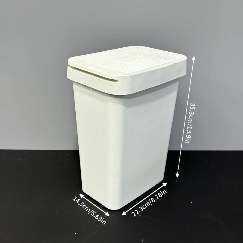 Odor Proof Diaper Pail Household Trash Can with Pop-Up Lid for Bedroom Bathroom Living Room Kitchen - Eco-Friendly Waste Bin