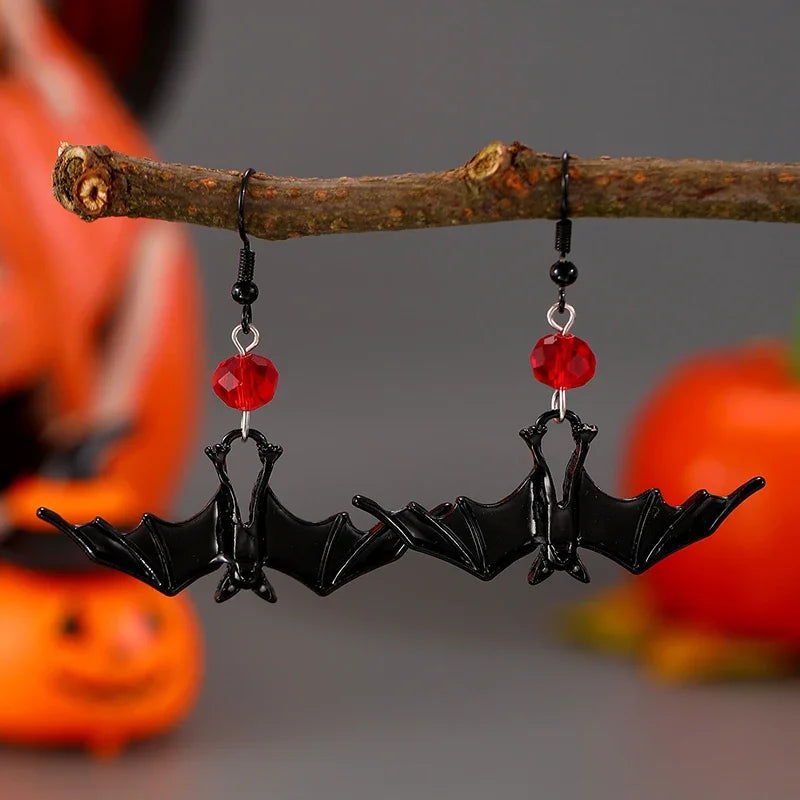 Funny Spider Webs Bats Skeletons Butterflies  Stud Earrings for Women Fashion Jewelry Minimalist Accessories Wholesale Halloween