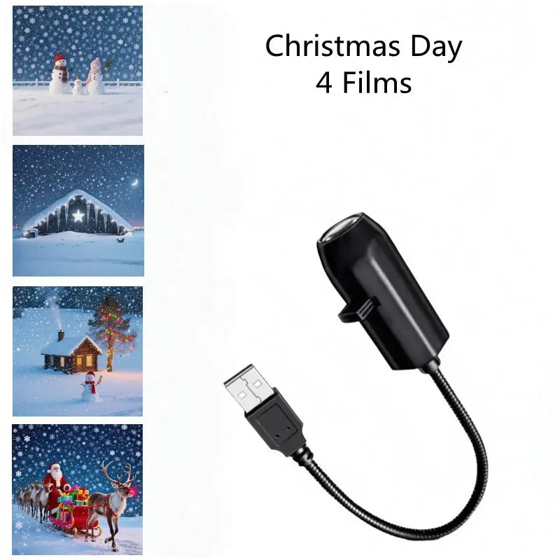 Halloween Decorations 360° Rotatable Skull Led Night Light With Interchangeable Projection Pattern Usb Powered Halloween Product