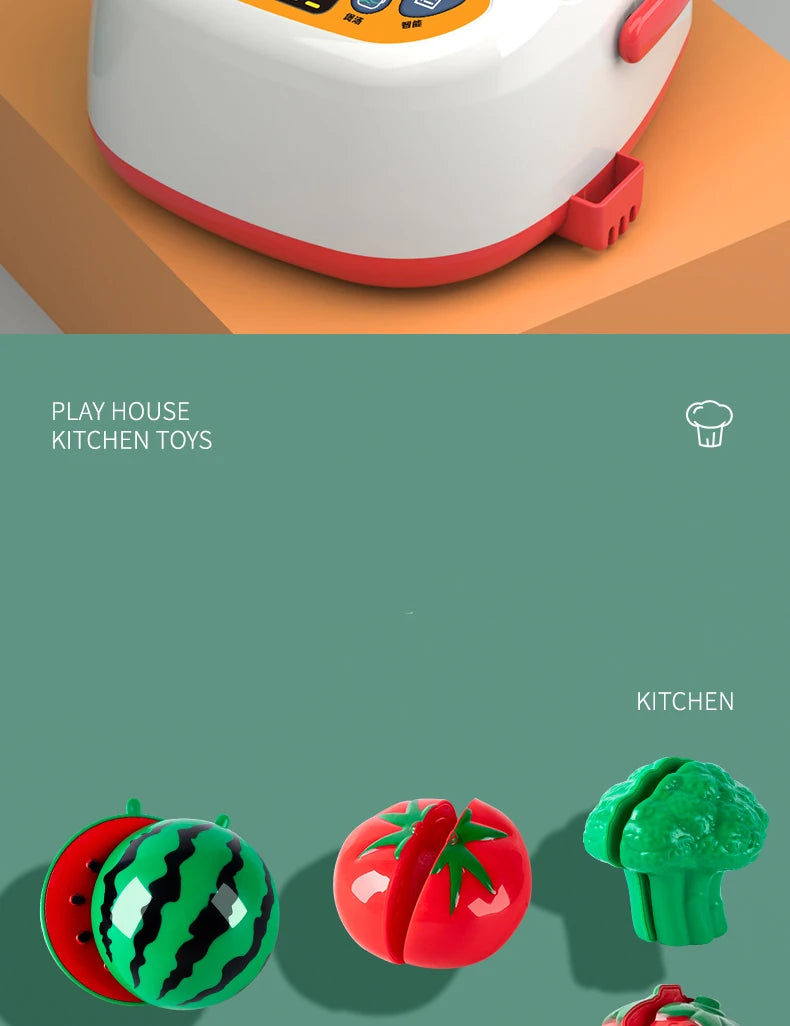 Toddler Food Cutting Toys Kitchen Play Fruit And Vegetable Set Educational Cooking Kits Fun Children's Day Present For Children