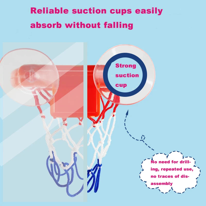 Baby Bath Toys Toddler Boy Water Toys Mini Shooting Basket Bathtub Water Play Set Shooting Basketball Hoop Play Water Game Toy