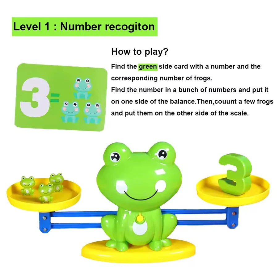 Mathematical Intelligence Math Toys Funny Frog Scale Children's Early Education Toys Addition Subtraction Balance Enlightenment