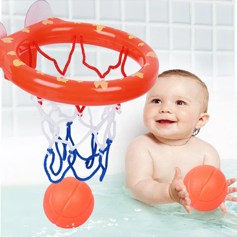 Baby Bath Toys Toddler Boy Water Toys Mini Shooting Basket Bathtub Water Play Set Shooting Basketball Hoop Play Water Game Toy