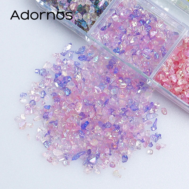 Irregular Crystal Broken Glass Stones Colorful 3D Epoxy Resin Mold Filling Crushed Stones Handmade DIY Resin Jewelry Accessories