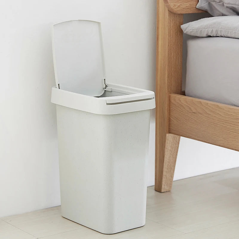Odor Proof Diaper Pail Household Trash Can with Pop-Up Lid for Bedroom Bathroom Living Room Kitchen - Eco-Friendly Waste Bin