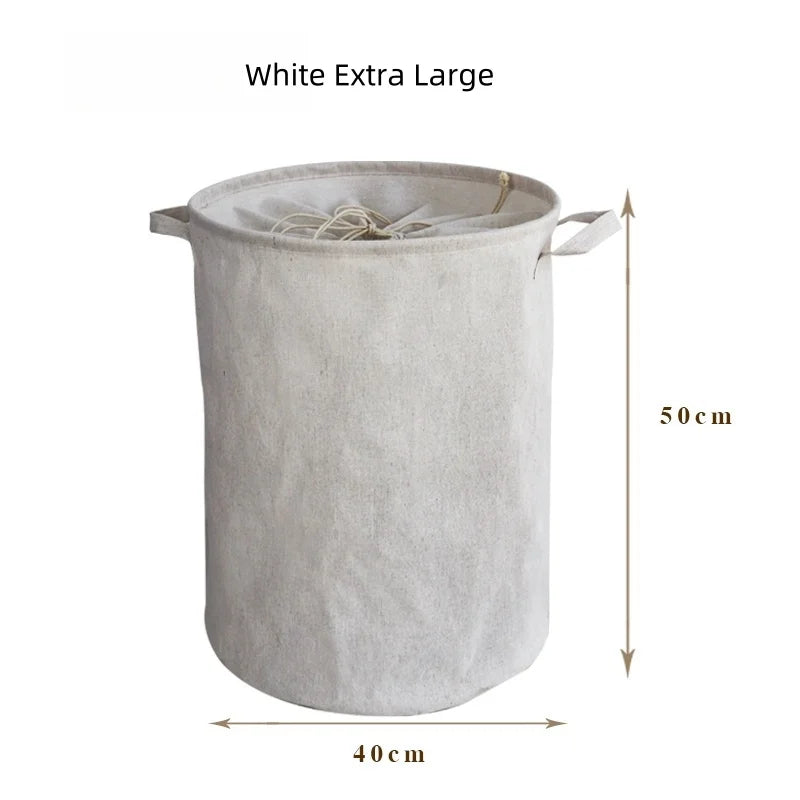 Household dirty clothes basket, foldable fabric dirty clothes bucket, clothes ins storage bucket, drawstring storage basket