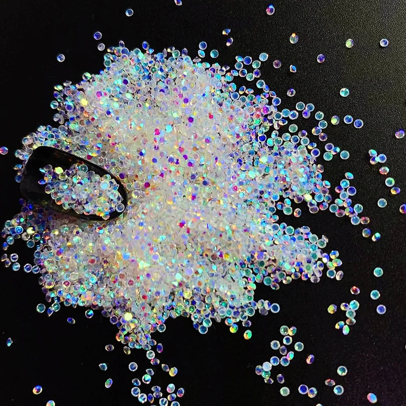 1440PCS Pixie Crystal&AB Nail Art Rhinestones Glitter DIY Crafts Manicure Glass Strass Jewelry Making Stones Beads For Clothing