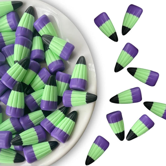 5/10Pcs Mini Resin Fake Candy Corn Miniatures, Faux Candy Corn Figurines for Home Desk DIY Craft Project Halloween Decoration