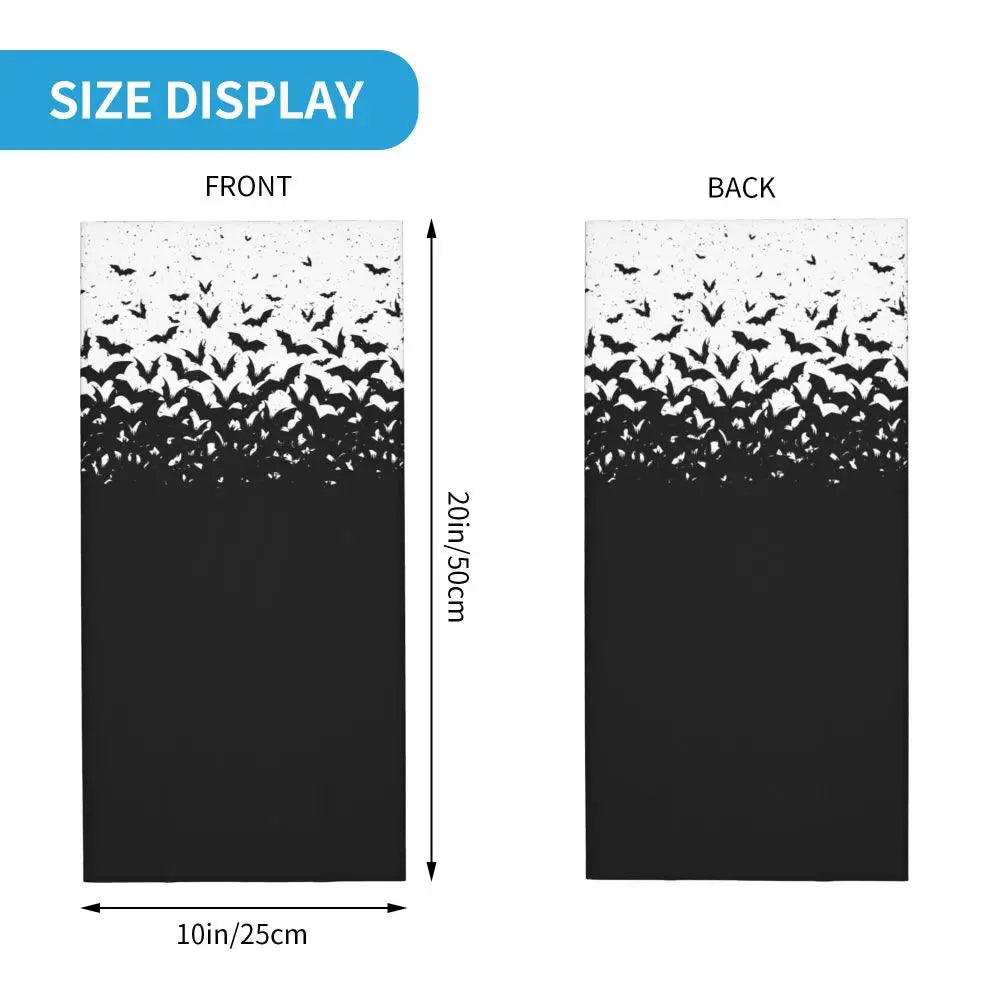 Custom Halloween Vampire Bats Winter Headband Neck Warmer Women Men Hiking Running Tube Scarf Face Bandana Gaiter