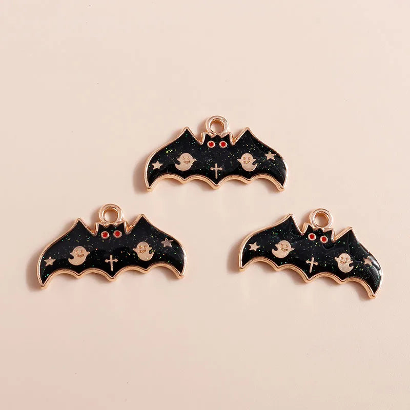 10pcs Enamel Halloween Skull Skeleton Charms Penants for Necklace Earrings DIY Bracelet Handmade Jewelry Accessories Findings